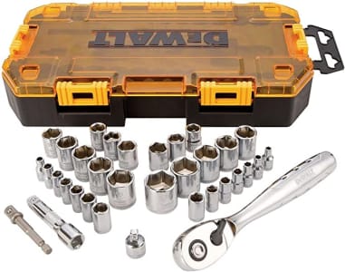 DEWALT Conjunto de soquetes, chave de 9,5 mm, SAE/Metric, 34 peças (DWMT73804)