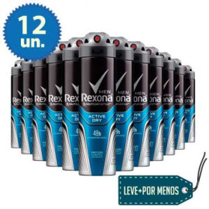 Leve Mais Pague Menos: 12 Desodorantes Aerosol Rexona Men Active 150ml