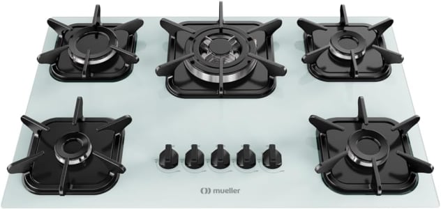 Cooktop 5 Bocas com Queimador Tripla Chama Mueller Branco