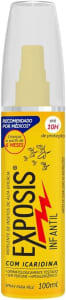 Exposis Infantil, Repelente de Mosquitos com Icaridina, Spray , Até 10h de Proteção, A partir dos 6 meses, Hipoalergênico e sem perfume, Testado dermatologicamente, 100ml