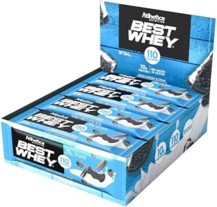 Best Whey Bar (Display C/ 12 Unidades - 30G) - Sabor Cookies and Cream, Atlhetica Nutrition