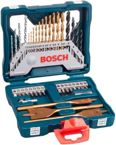 Kit de pontas e brocas em titânio Bosch X-Line com 40 peças