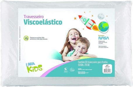 Travesseiro Fibrasca Nasa Kids Viscoelástico - 50x70cm