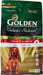 Premier Pet Golden Seleção Natural Ração para Cães Filhotes, Sabor Frango & Arroz, 3kg