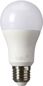 Lâmpada inteligente Brilia LightSense BULBO LED RGB Controle por Wi-Fi. Compatível com Alexa e Google Assistente