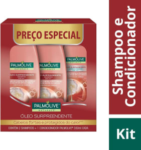 Shampoo Palmolive Naturals Óleo Surpreendente 350Ml Promo Leve 2 Shampoos + 1 Condicionador