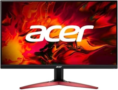 Monitor Gamer Acer Nitro 5 KG241Y Ebii Tela de 23.8” com resolução Full HD Painel de LED IPS 100Hz AMD Radeon FreeSync Tecnologia Game Mode HDMI 1.4 e VGA Preto