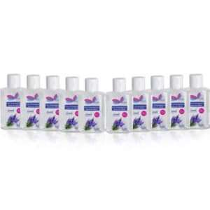 Kit com 10 Unidades Álcool em Gel Antisséptico Delikad Lavanda 80ml cada