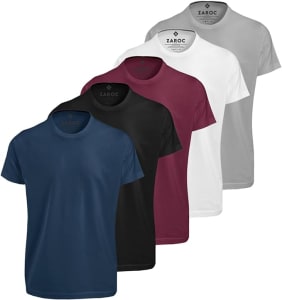 Kit 5 Camisetas Masculinas Slim Fit Básicas Algodão Premium (Bordo Preta Cinza Branca Marinho G)