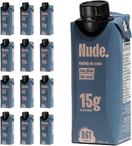 Pack Nude Bebida Proteica de Aveia com Cacau 250ml 12 Unidades