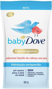 2 Unidades | Refil Sabonete Líquido Baby Hidratação Enriquecida 180ml - Dove