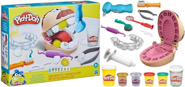 Play-Doh, Conjunto Massinha Brincando de Dentista, Multicor