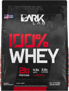 100% Whey Refil Dark Lab, 900g, Serve 30 Porções, Alta Performance (Baunilha)