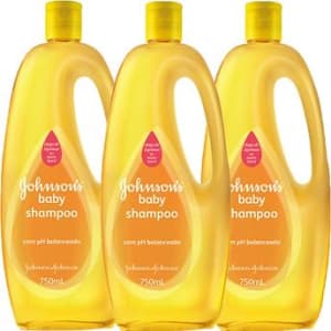 Leve 3 e Pague 2 Kit com 3 Shampoos Johnson's Baby - 750ml