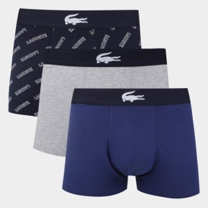 Kit Cueca Boxer Lacoste 3 Peças - Cueca - Magazine 