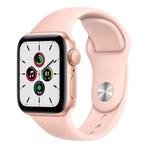 Apple Watch SE (GPS) 44mm Caixa Dourada de Alumínio com Pulseira Esportiva