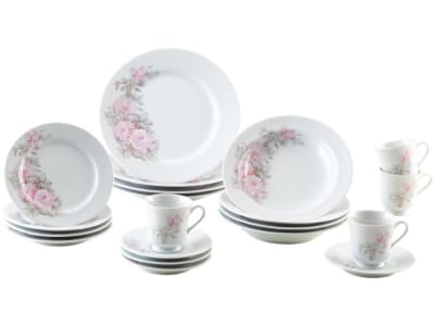 Aparelho de Jantar e Chá 20 Peças Schmidt de - Porcelana Floral Redondo Decorado Maresias - Aparelho de Jantar - Magazine OfertaespertaLogo LuLogo Magalu