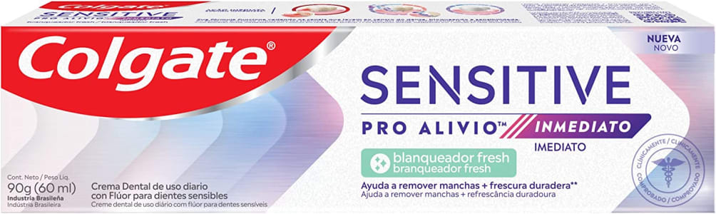 2 Unidades - Creme Dental Colgate Sensitive Pro-Alívio Imediato Branqueador 90g