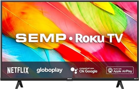 Smart TV LED 43" FULL HD Semp R6500 - Roku, Alexa, Wifi