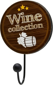 Cabideiros 10cmx16cm Wine Collection Kapos Multicor