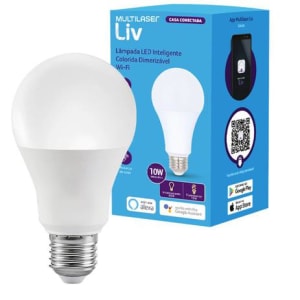 Lâmpada Inteligente Multilaser Liv LED Wi-Fi 10w - Compatível com Alexa - Magazine Ofertaesperta