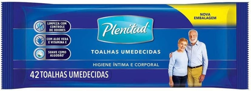 2 Pacotes | Toalha Umedecida Plenitud - 42 Unidades Cada (Total 84 unidades)