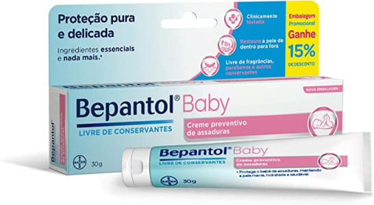 2 Unidades de Creme Preventivo de Assaduras Bepantol Baby 30g