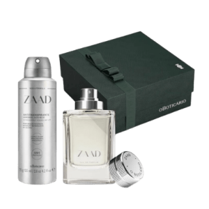 Presente Zaad: Eau de Parfum 95ml + Desodorante 75g/125ml + Caixa de Presente