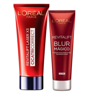 Kit 1 Creme Facial Antirrugas Revitalift Laser X3 Cicatri-Corret 30ml 1 Revitalifit Blur Mágico 27g - IncolorKit 1 Creme Facial Antirrugas Revitalift Laser X3 Cicatri-Corret 30ml 1 Revitalifit Blur Mágico 27g - Incolor