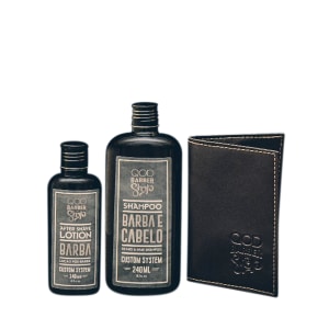 Kit Shampoo QOD Black + Loção Pós Barba + Carteira - PretoKit Shampoo QOD Black + Loção Pós Barba + Carteira - Preto