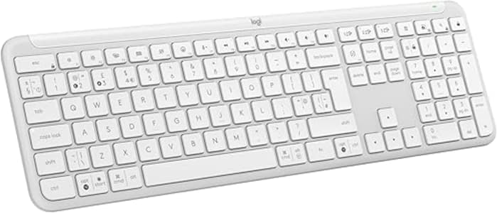 Teclado sem fio Logitech Signature Slim K950 Com Easy-Switch para até 3 dispositivos, Digitação Silenciosa, Conexão Bluetooth ou Receptor USB Logi Bol