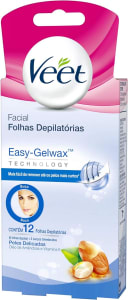 Cera Fria Facial Veet Peles Delicadas - 12 Folhas