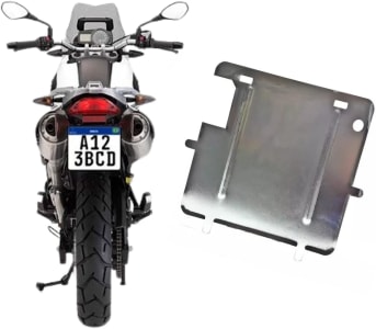 Suporte Universal para Placa de Moto em Aço (Placa Nova) - Pro Tork