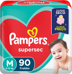 Pampers Fraldas Supersec M 90 Unidades