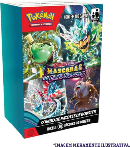 Mini Display Pokémon TCG Escarlate E Violeta 6 Mascaras De Crepúsculo