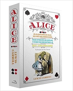 Box de Livros Alice No País Das Maravilhas E Alice Através Do Espelho + Alice Para Colorir - Carroll Lewis