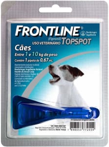 Antipulgas e Carrapatos Topspot para Cães de 1 a 10kg Frontline