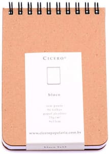 Bloco Wire-O Kraft, Cicero, 2520, Bege