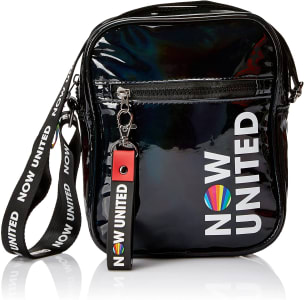  Bolsa Transversal, Pequena, Now United, Preto 