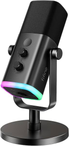 Microfone Dinâmico Fifine LED RGB USB - AM8