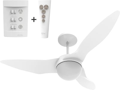 Ventilador De Teto Aliseu Terral Plus Com Controle Remoto E Controle De Parede (Branco)