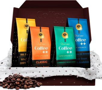 Kit Café Coffee Mais Clássico e Fazendas: Clássico 250g + 1 Chapada de Minas 250g + 1 Mantiqueira de Minas 250g + 1 Cerrado Mineiro 250g