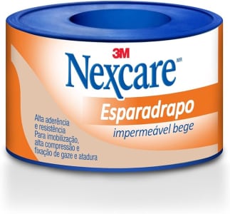 Nexcare, 3M, Esparadrapo Impermeável, Bege, 25mm x 3m