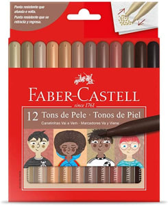 Faber-Castell Canetinha Vai E Vem Tons de Pele 15.0112VVCCZF