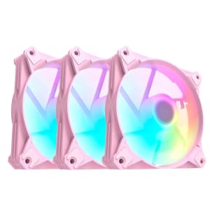 Kit Com 3 Ventoinhas Hyrax ARGB, 120mm, Rosa - HCL603P