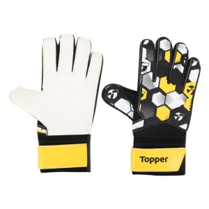 Luva de Goleiro Topper identity - Preto+Amarelo