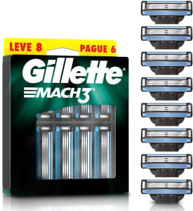 Carga para Aparelho de Barbear Gillette Mach3 - 8 Unidades