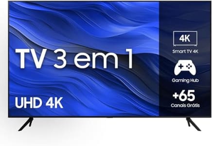 Samsung Smart TV 58" UHD 4K 58CU7700, Processador Crystal 4K, Gaming Hub, Visual Livre de Cabos, Tela sem limites, Alexa built in, Controle Único