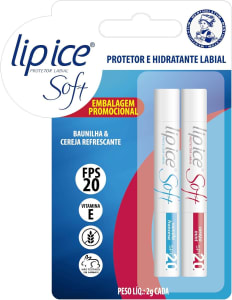 Lip Ice Protetor Labial Soft Baunilha e Cereja FPS20