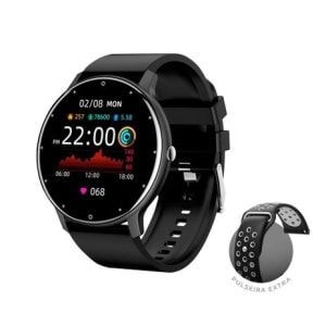 SmartWatch KaBuM! Smart 550, Preto, Pulseira Extra Preto e Cinza, Compatível IoT KaBuM! Smart - KBSAC010 - Magazine Ofertaesperta